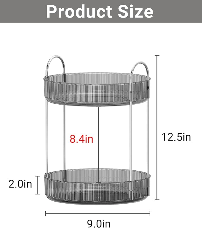 360 Rotating Makeup Organizer for Vanity, Bathroom Countertop Organizer - Image 2