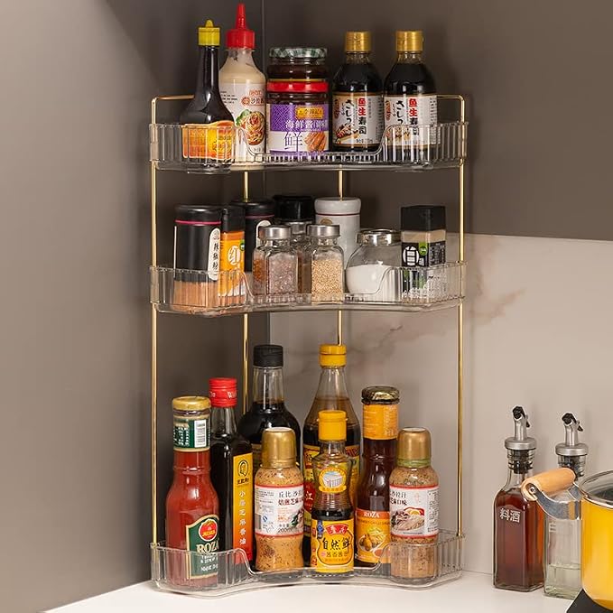 3-Tier Corner Bathroom Counter Organizer – Storage Shelf - Image 6