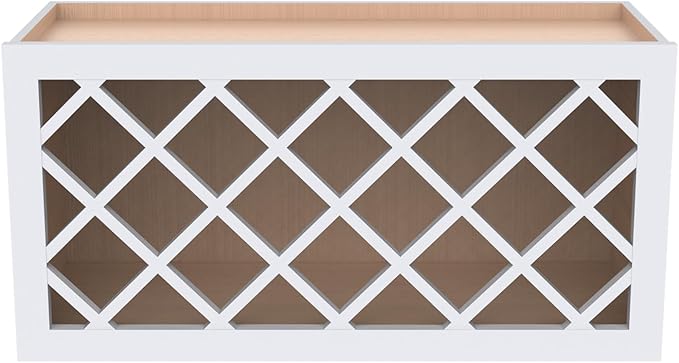 Solid Wood Wine Bottle Rack Wall Cabinet by CozyHommie