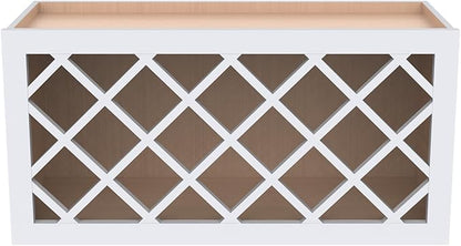 Solid Wood Wine Bottle Rack Wall Cabinet by CozyHommie