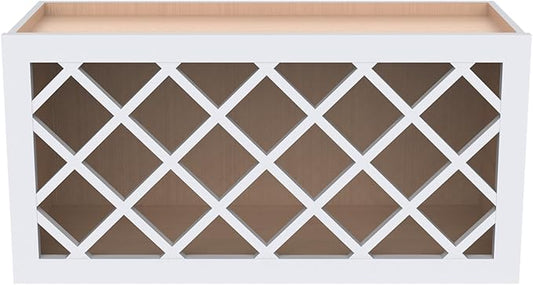 Solid Wood Wine Bottle Rack Wall Cabinet by CozyHommie