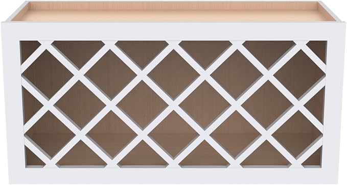 Solid Wood RTA Wine Bottle Rack Wall Cabinet by CozyHommie