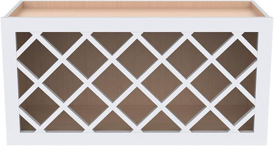 Solid Wood RTA Wine Bottle Rack Wall Cabinet by CozyHommie