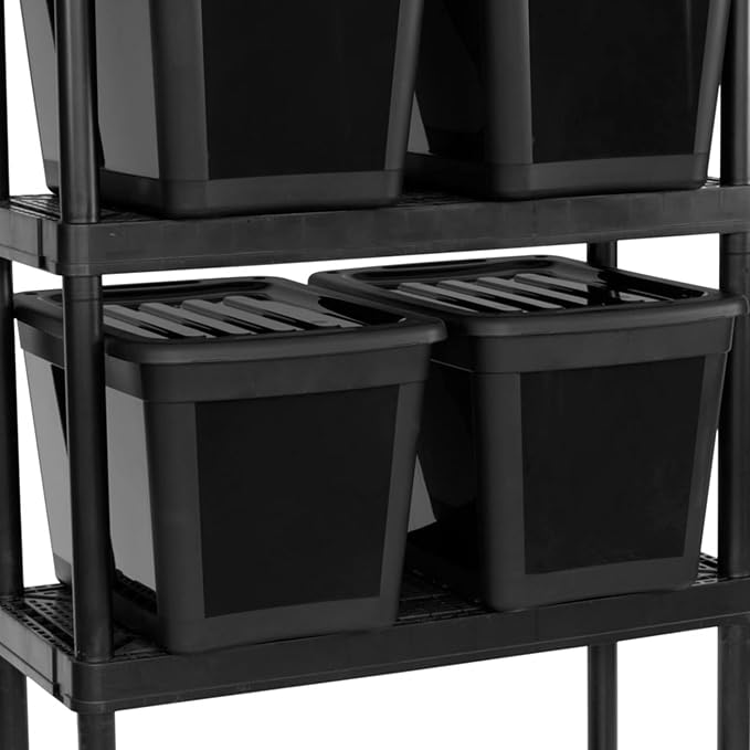 Gracious Living 4 Shelf Fixed Height Ventilated Medium Duty Shelving Unit - Image 8