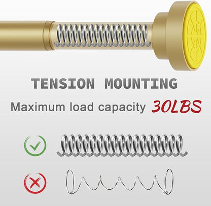 Thestoa Gold Shower Curtain Rod Adjustable 43-78 inch, Anti-Rust Non-Slip - Image 2