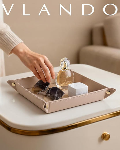VLANDO Valet Tray Organizer, PU Leather Catchall Tray - Image 6