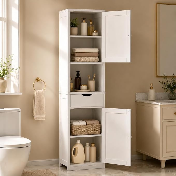 Walsunny Tall Bathroom Storage Cabinet by Walsunny