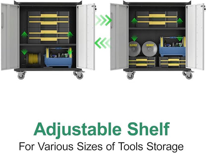 Metal Tool Cabinet, Garage Storage Cabinet System, Wall Cabinet & Locking - Image 4