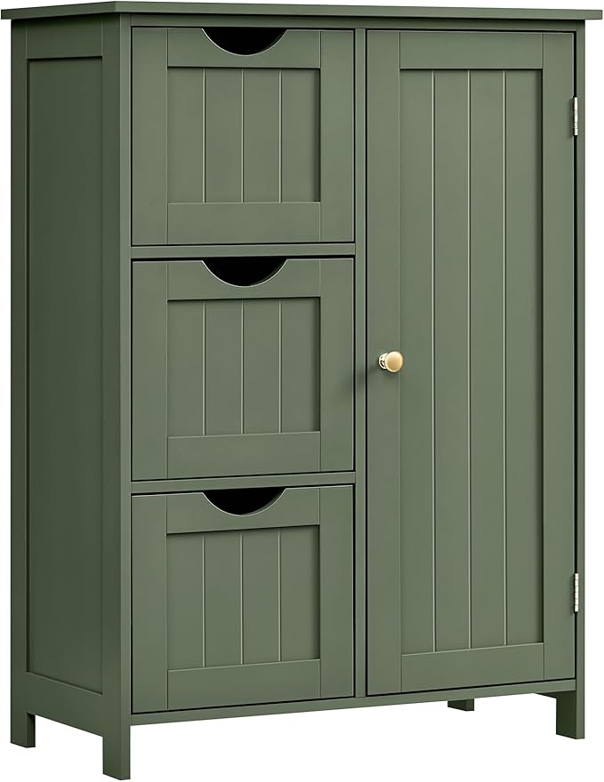 VASAGLE Floor Storage Cabinet, Freestanding Storage Unit by Unknown