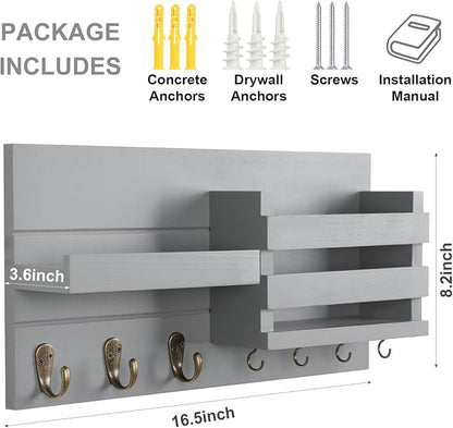 Lwenki Mail Organizer for Wall Mount – Key Holder - Image 7