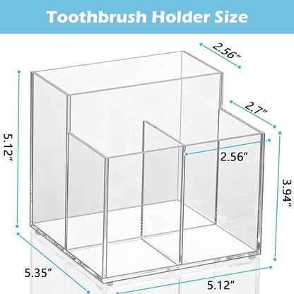 Toothbrush Holder, Large Capacity Electric Toothbrush and Toothpaste Holder - Image 2