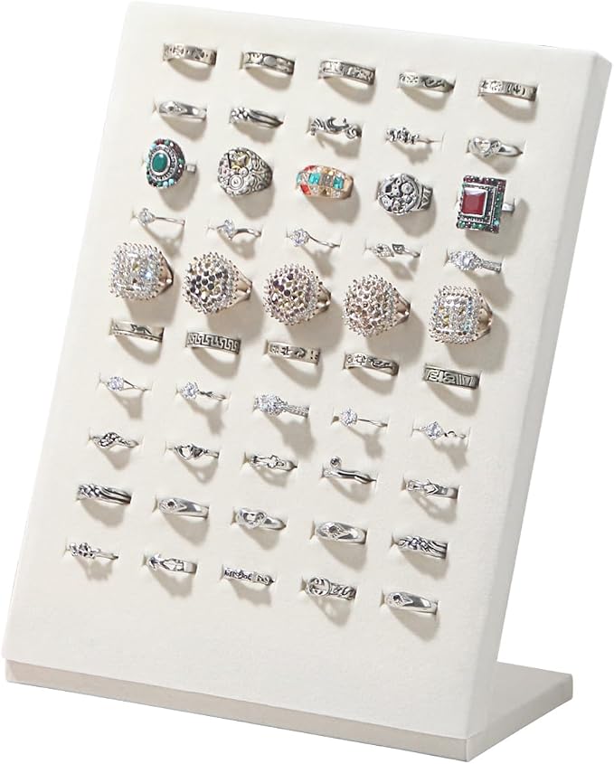 Ring Board Display Stand, Velvet Jewelry Earring Organizer Holder by Ausalivan