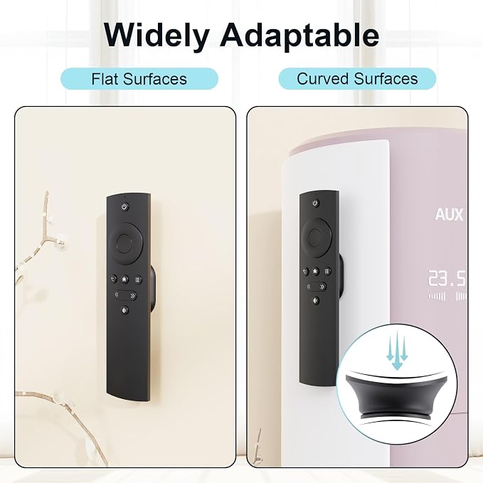 Magnetic Remote Control Holder Self-Adhesive Wall Mount, 6 Pack Upgraded - Image 2