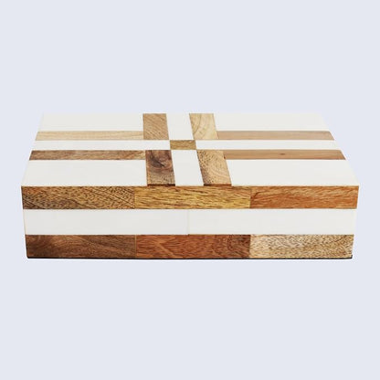 Handicrafts Home White Decorative Storage Box - Image 4