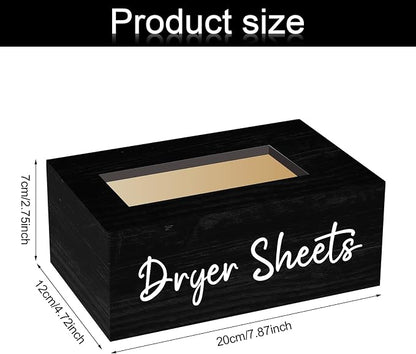 Blulu Dryer Sheet Holder for Laundry Room Wooden Dryer Sheet Container Sheets - Image 7