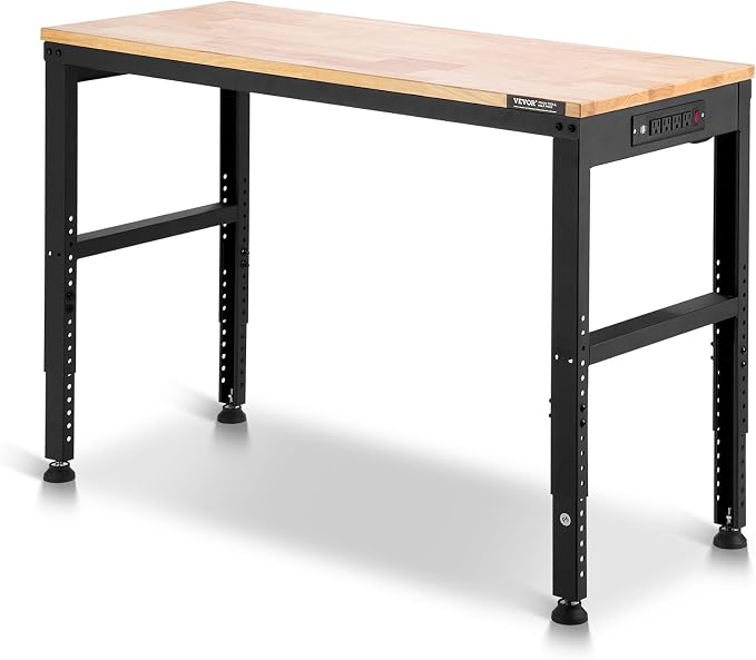 VEVOR Adjustable Workbench, 48 x 20-inch Heavy Duty Work Bench - Image 12