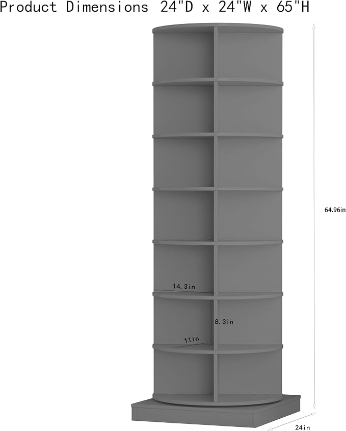 7-Tier Rotating Shoe Rack 360° Revolving Shoe Storage Organizer Free Standing - Image 2