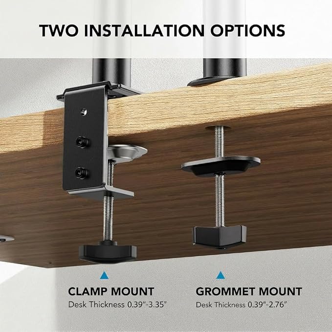 HUANUO Adjustable Monitor Stand, Single Arm Desk Mount - Image 6