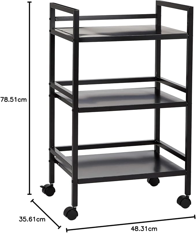 Amazon Basics 3-Tier Metal Rolling Cart - Image 6