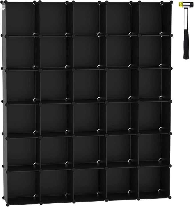 C&AHOME Cube Storage Organizer, 30-Cube Shelves Units, Closet Cabinet, DIY by CAHOME