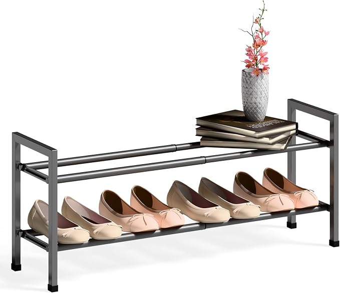 Bumusty 2-Tier Expandable Shoe Rack by Bumusty