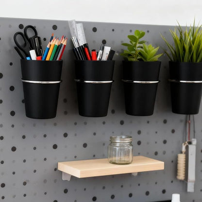 24 Set Pegboard Cups with Pegboard Hooks, Peg Board Cups with Ring - Image 7