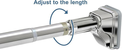 Stainless Steel Adjustable Closet Rod, No-Drill Installation, Heavy-Duty - Image 4