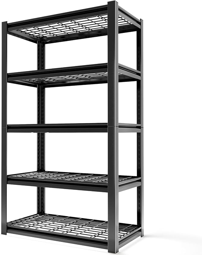 OS MOTOR 72" Storage Shelving Unit, Heavy Duty 5-Tier Adjustable Metal Rack by OSMOTORHOME