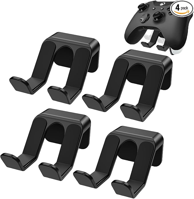 4-Pack Controller Holder Wall Mount, Headset Holder Stand by SIROLISA