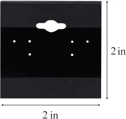 Adorox 200 Piece Black Earring Card Holders - Image 3