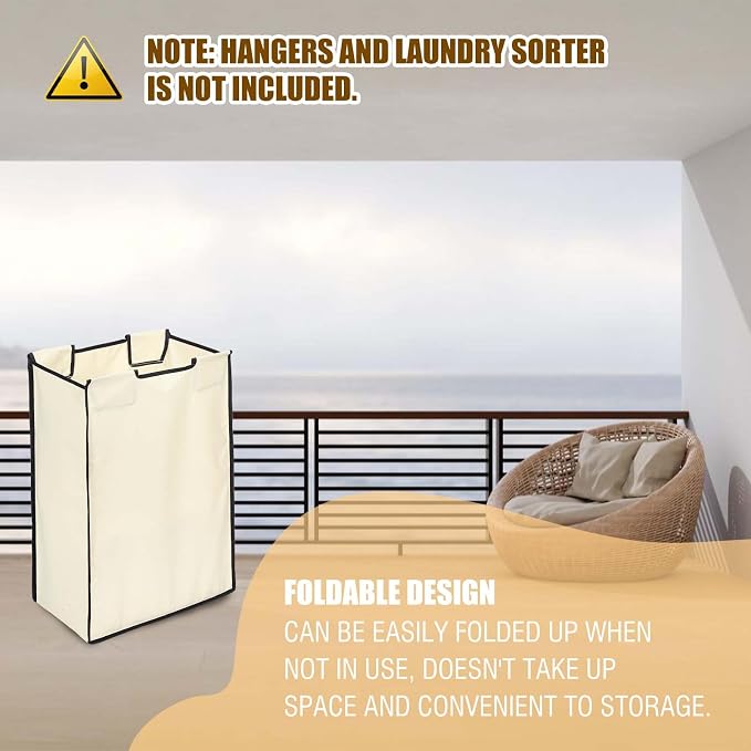 3 Pcs Laundry Sorter Replacement Bags Hamper Cart Removable Replacement Laundry - Image 8