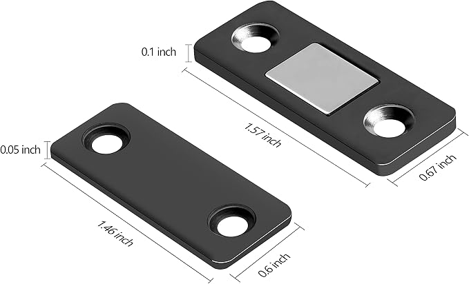 Mousike Magnetic Door Catch Ultra Thin Cabinet Magnets Stainless Steel Drawer - Image 2