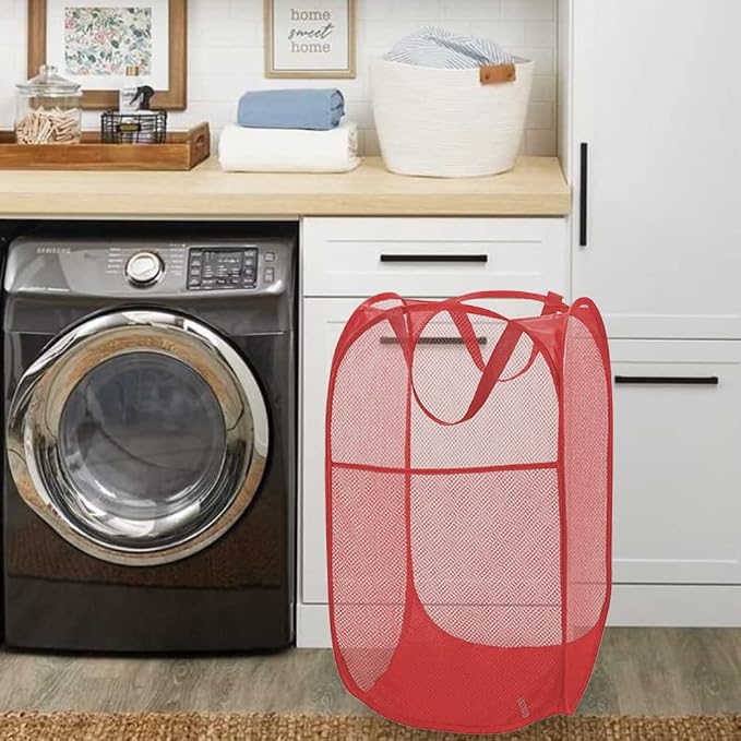BATTOO Deluxe Strong Mesh Pop up Laundry Hamper Basket - Image 5