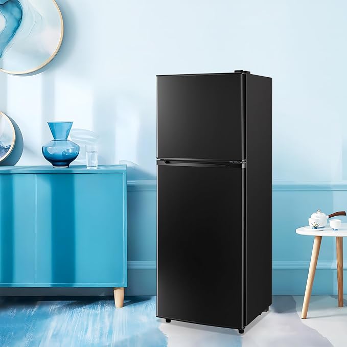 5.0 Cu.ft Refrigerator with Freezer Small Fridge Drink Holder Double Door - Image 8