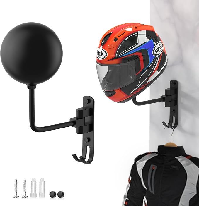 Helmet Hanger Wall Mount 180° Swivel Helmet Holder by LIFXIZE