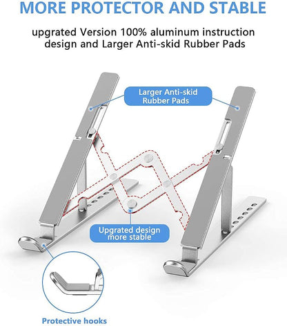 Laptop Stand, Adjustable Aluminum Foldable Portable Holder, Upgrade Whole - Image 8