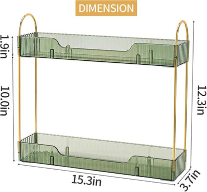 Bathroom Countertop Organizer, 2-Tier Slim Vanity Storage Rack - Image 4