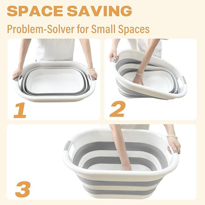 43L Collapsible Laundry Baskets Plastic, Pop Up Laundry hamper/Storage Container - Image 5