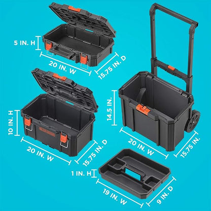 beyond by BLACK+DECKER BLACK+DECKER BDST60500APB Stackable Storage System - Image 4