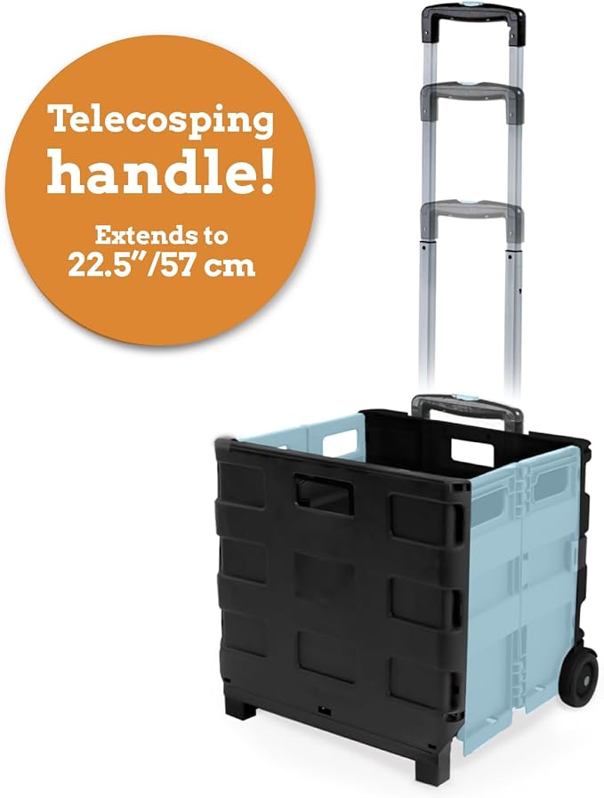 Ultra-Slim Rolling Collapsible Storage Pack-N-Roll Utility-carts, - Image 4