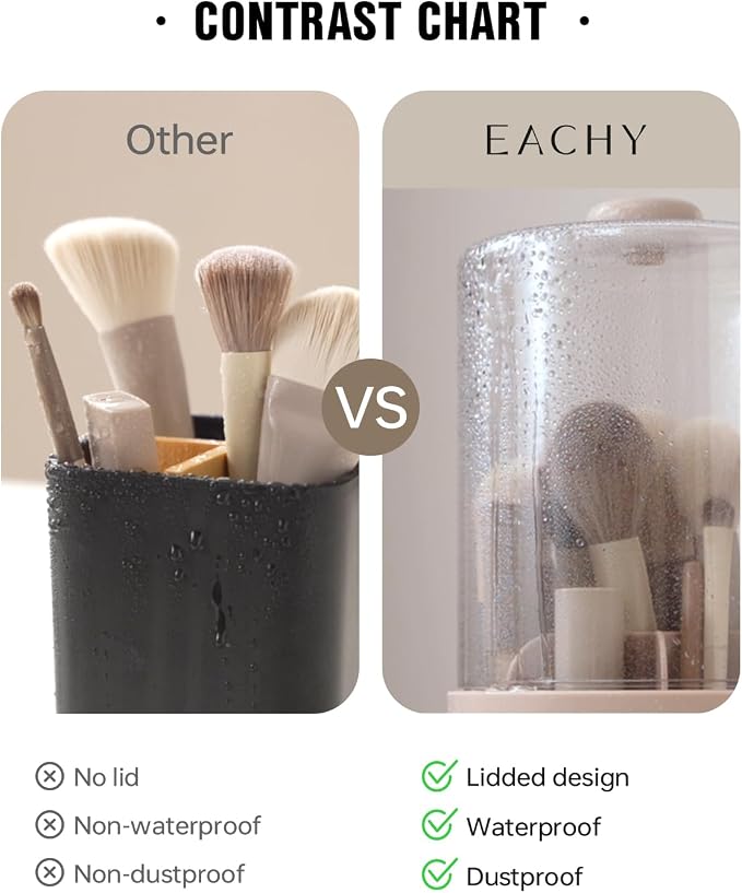EACHY Makeup Brush Holder 360° Rotating - Image 3