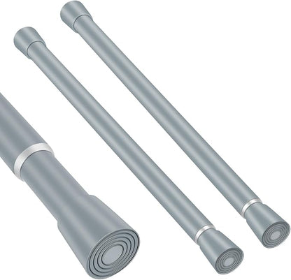 Silver Grey Adjustable Shower Curtain Rod 16-28 Inches 2 pc, 7/8" Diameter by Unknown