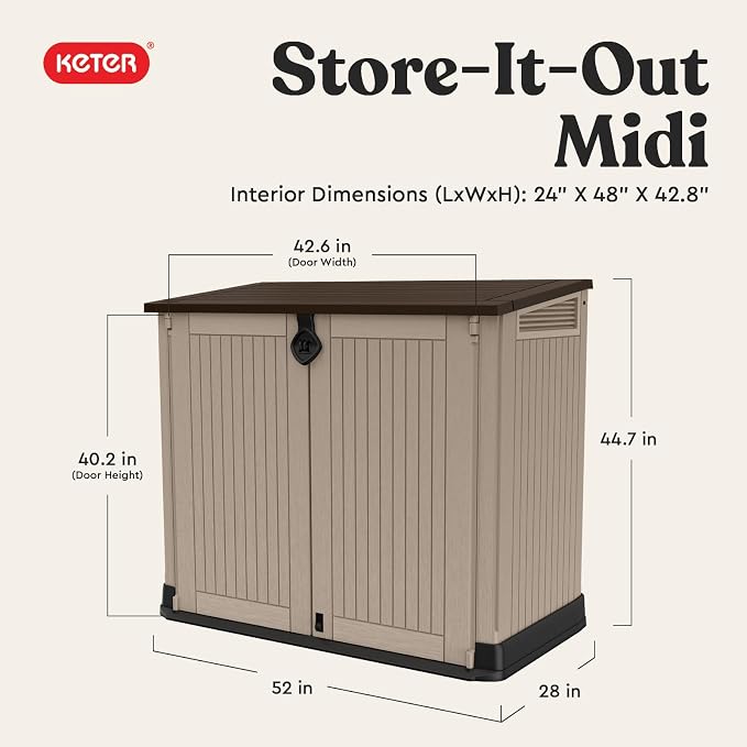Keter Store-It-Out MIDI Outdoor Resin Storage Shed – Weather-Resistant - Image 2