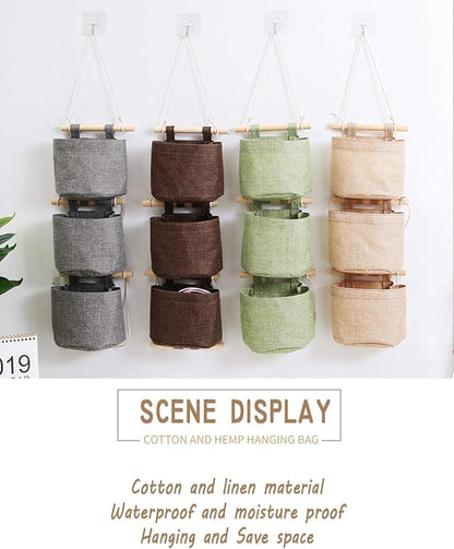 1 Pack Mini Cotton Linen Fabric Closet Detachable Foldable Washable Hanging - Image 4