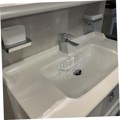 Stainless Steel Kitchen Sink Organizer Sponge Holder No Drill Iron Wire Basket - Image 6