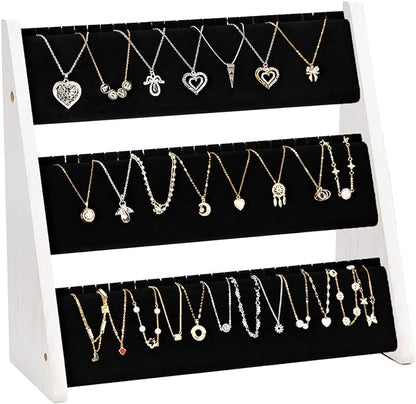 Necklace Organizer, 3-Tier Necklace Holder Jewelry Organizer Stand by Yoimori
