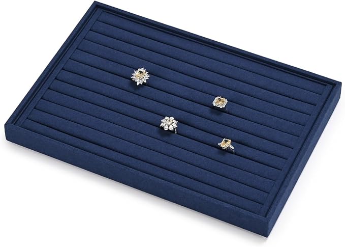 7 Slots Microfiber Jewelry Tray, Ring Display Earring Display Tray, Ring - Image 9