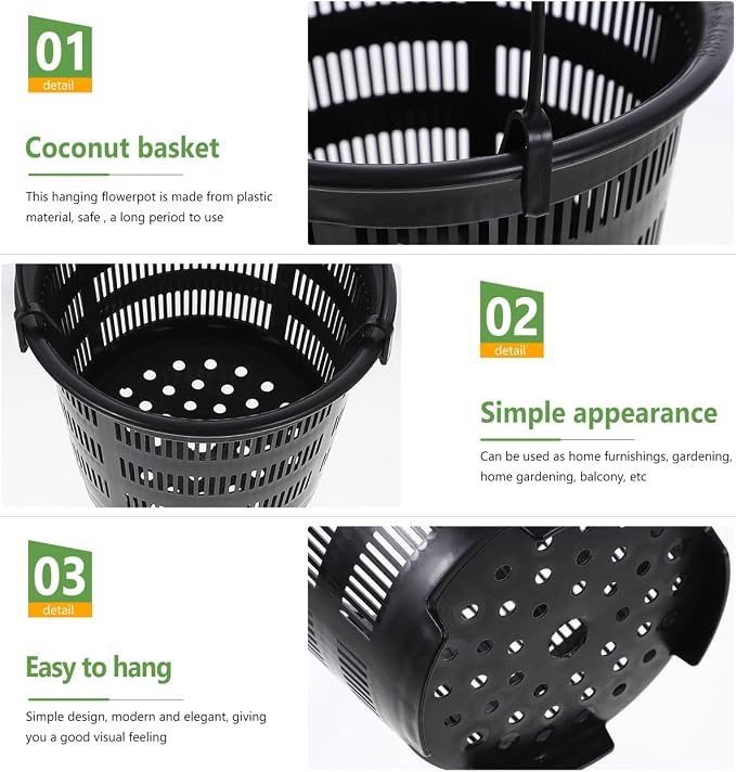 UPKOCH 5 Sets Orchid Pots with Holes, Breathable Mesh Net Pot - Image 8