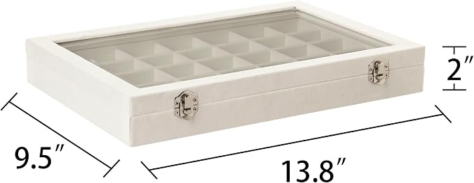 Frebeauty Velvet Jewelry Tray, 35 Grid Jewelry Organizer - Image 3