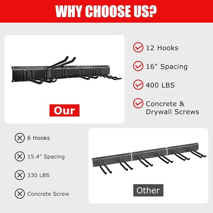 64 Inch Garage Tool Organizers Storage Rack System - Image 7
